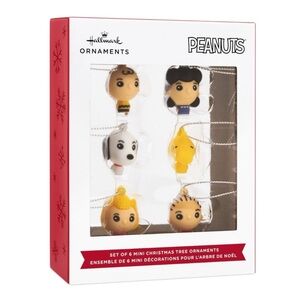 Hallmark Peanuts Character Set of 6 Mini Ornaments NIB